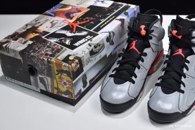 1st Kicks JSP Jordan CI4072-001 6 3M Infrared Air Reflective 0523